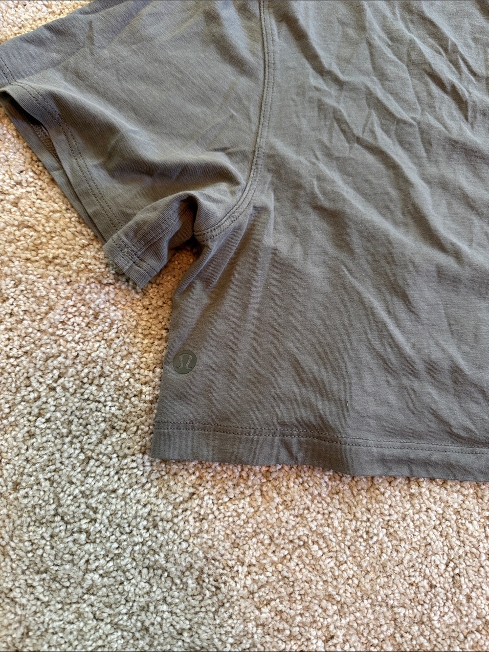 LULULEMON Green Cropped Cates Tee Tshirt 4/Xs - Picture 4 of 4